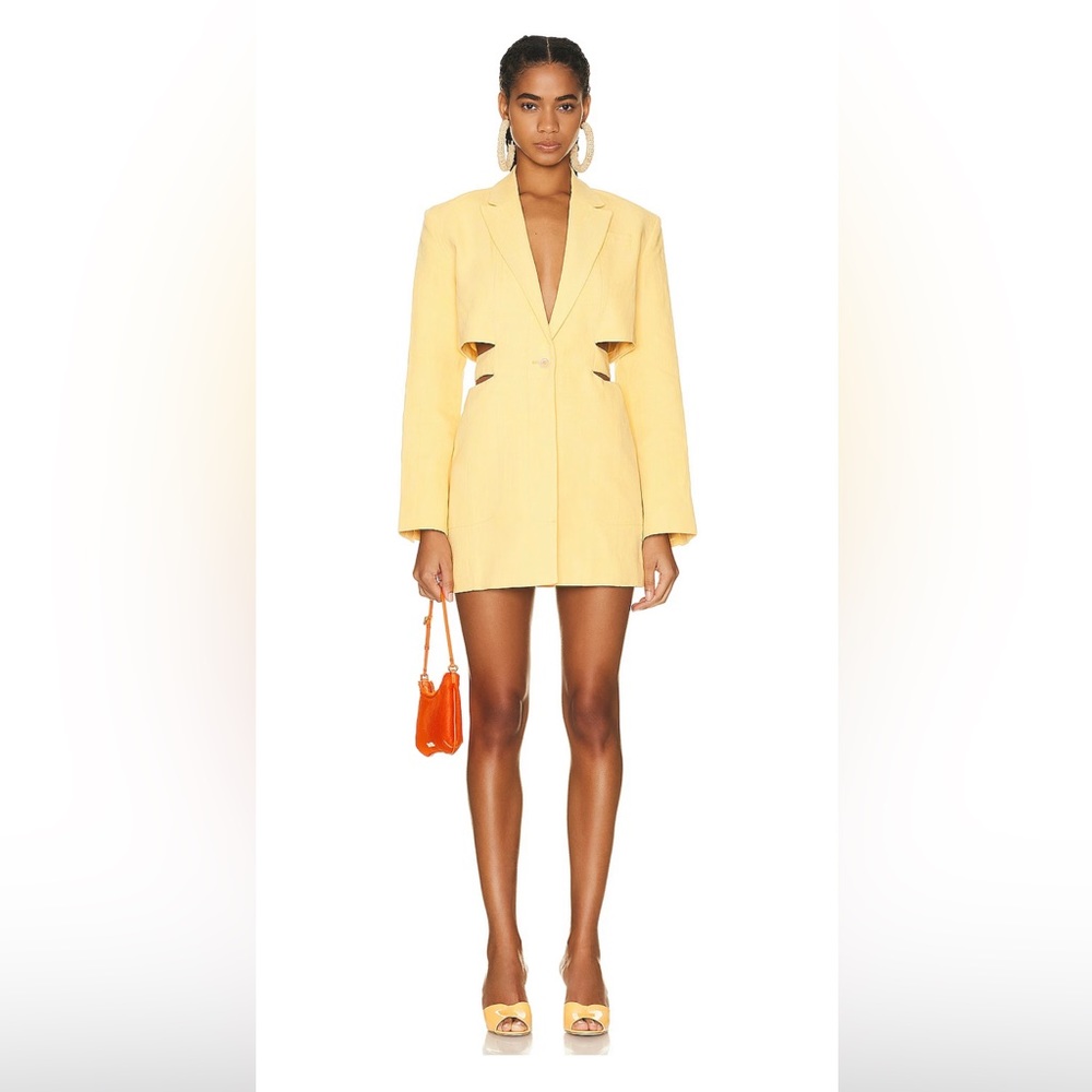 Jacquemus La Robe Bari yellow dress size 36